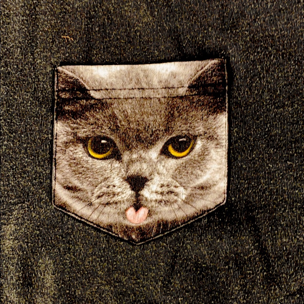 Cat Pocket Worker T-Shirt XL